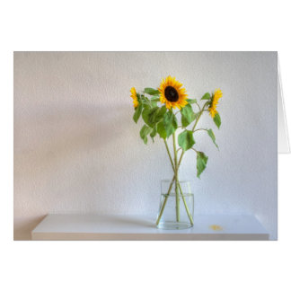 Drie zonnebloemen