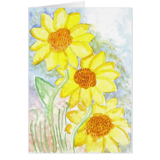 Drie zonnebloemen (Voorkant)