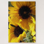Drie zonnebloemen Botanische Kunstfotografie Legpuzzel (Verticaal)