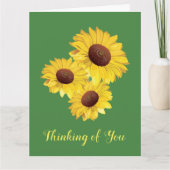 Drie zonnebloemen Design Blank Wenskaart Kaart (Voorkant)