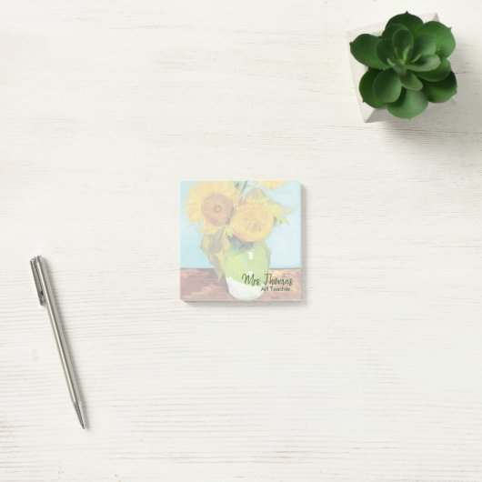 Drie Zonnebloemen Gepersonaliseerd Post-it Nota 3x Post-it® Notes (Kantoor)