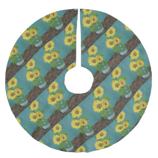 Drie zonnebloemen in een vaas, van Gogh Kerstboom Rok