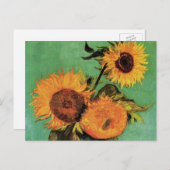 Drie zonnebloemen in een Vase door Vincent van Gog Briefkaart (Voorkant / Achterkant)