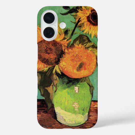 Drie zonnebloemen in een Vase door Vincent van Gog Case-Mate iPhone Case (Achterkant)