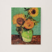 Drie zonnebloemen in een Vase door Vincent van Gog Legpuzzel (Verticaal)