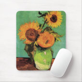 Drie zonnebloemen in een Vase door Vincent van Gog Muismat (Met muis)