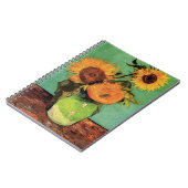 Drie zonnebloemen in een Vase door Vincent van Gog Notitieboek (Linkerzijde)