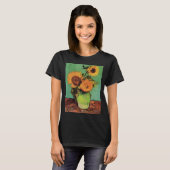 Drie zonnebloemen in een Vase door Vincent van Gog T-shirt (Voorkant volledig)