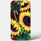 Drie Zonnebloemen iPhone Case (Achterkant)