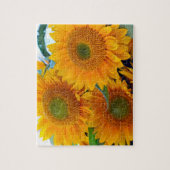 Drie zonnebloemen legpuzzel (Verticaal)