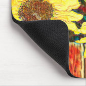 Drie zonnebloemen muismat (Hoek)