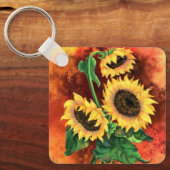 Drie zonnebloemen Sleutelhanger schilderen (Voorkant)