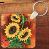 Drie zonnebloemen Sleutelhanger schilderen (Achterkant)