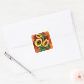 Drie zonnebloemen - Sticker (Envelop)