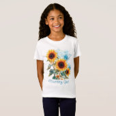 Drie zonnebloemen t-shirt (Voorkant volledig)