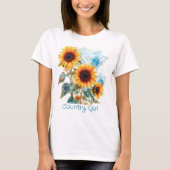 Drie zonnebloemen t-shirt (Voorkant)