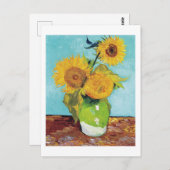 Drie zonnebloemen, Van Gogh Briefkaart (Voorkant / Achterkant)