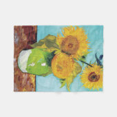 Drie zonnebloemen, Van Gogh Fleece Deken (Voorkant (Horizontaal))
