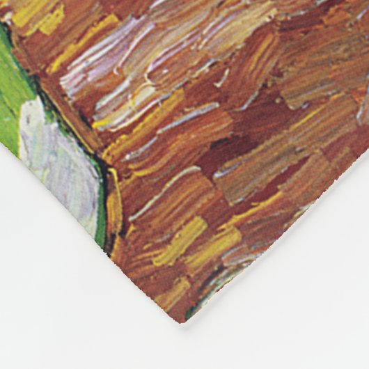 Drie zonnebloemen, Van Gogh Fleece Deken (Hoek)