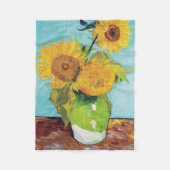 Drie zonnebloemen, Van Gogh Fleece Deken (Voorkant)