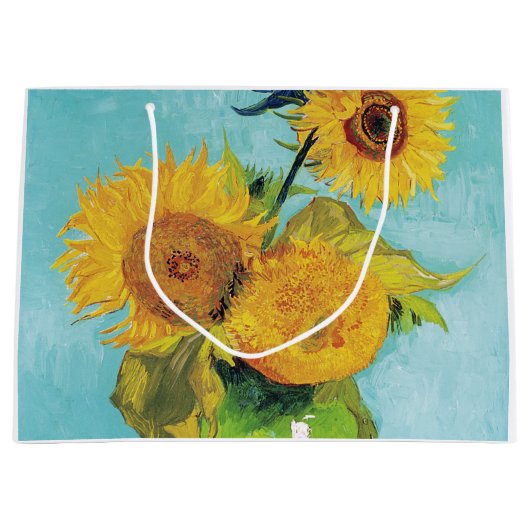 Drie zonnebloemen, Van Gogh Groot Cadeauzakje (Voorkant)