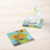 Drie zonnebloemen, Van Gogh Kartonnen Onderzetters (Insitu)