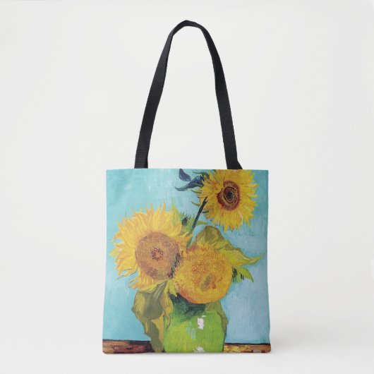 Drie zonnebloemen, Van Gogh Tote Bag (Voorkant)