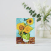 Drie zonnebloemen van Van Gogh Chubby Visitekaartje (Staand voorkant)