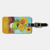Drie zonnebloemen | Vincent van Gogh Bagagelabel (Voorkant horizontaal)