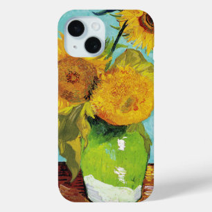 Drie zonnebloemen Vincent van Gogh iPhone 15 Case