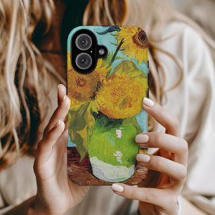 Drie zonnebloemen Vincent van Gogh iPhone 16 Hoesje