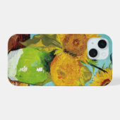 Drie zonnebloemen | Vincent van Gogh iPhone 15 Case (Achterkant horizontaal)