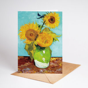 Drie zonnebloemen   Vincent van Gogh Kaart