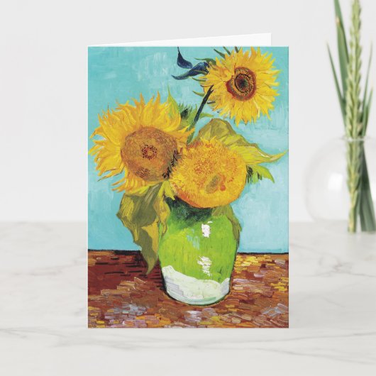 Drie zonnebloemen | Vincent van Gogh Kaart (Voorkant)