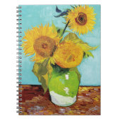 Drie zonnebloemen | Vincent van Gogh Notitieboek (Voorkant)
