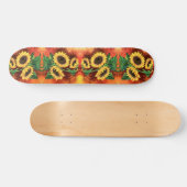 Drie zonnebloempitten persoonlijk skateboard (Horizontaal)