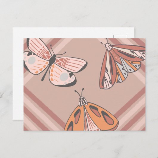 Drie Zuidwest Butterflies Uitnodiging Briefkaart (Voorkant / Achterkant)