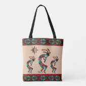 Drie Zuidwest Kokopelli en SunTote Bag Tote Bag (Achterkant)