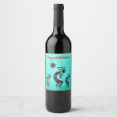 Drie Zuidwest Kokopelli Wijnlabel Wijn Etiket (Voorkant)