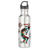 Drie zuidwesten Kokopelli Stainless Steel Water B Waterfles (Voorkant)