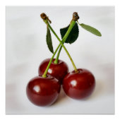 drie zure kersen poster (Voorkant)