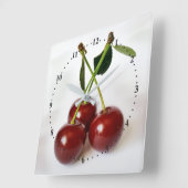 drie zure kersen vierkante klok (Hoek)