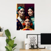 Drie zussen - Canvas Art Print (Thuiskantoor)