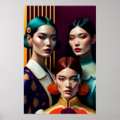 Drie zussen - Canvas Art Print (Voorkant)