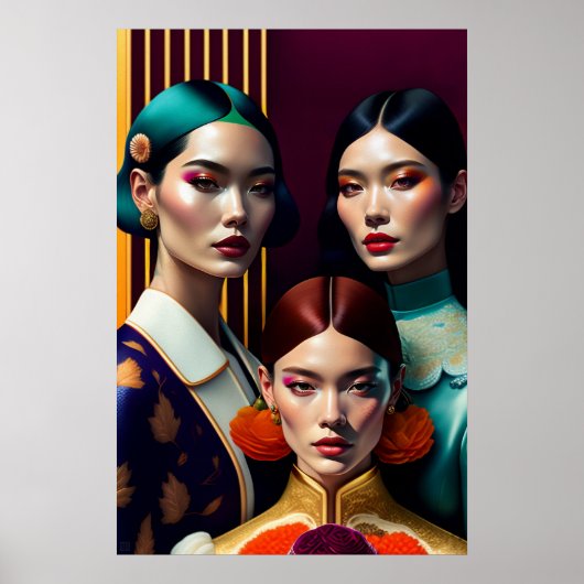 Drie zussen - Canvas Art Print (Voorkant)