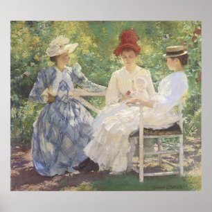Drie zussen, Edmund Charles Tarbell Poster
