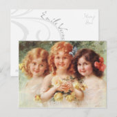 Drie zussen - Émile Vernon Briefkaart (Voorkant / Achterkant)