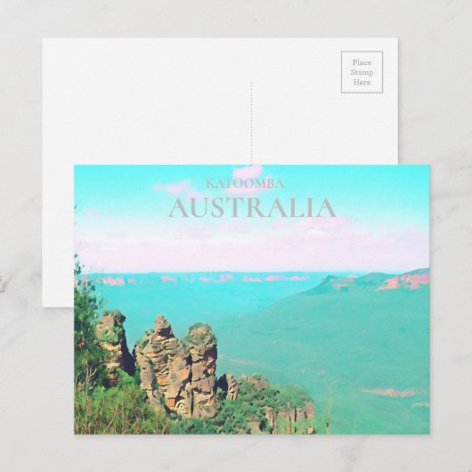 Drie zussen Katoomba schilderachtig Australië Briefkaart (Voorkant / Achterkant)