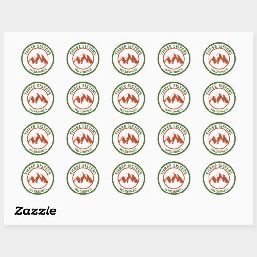 Drie zussen Wilderness Ronde Sticker (Vel)