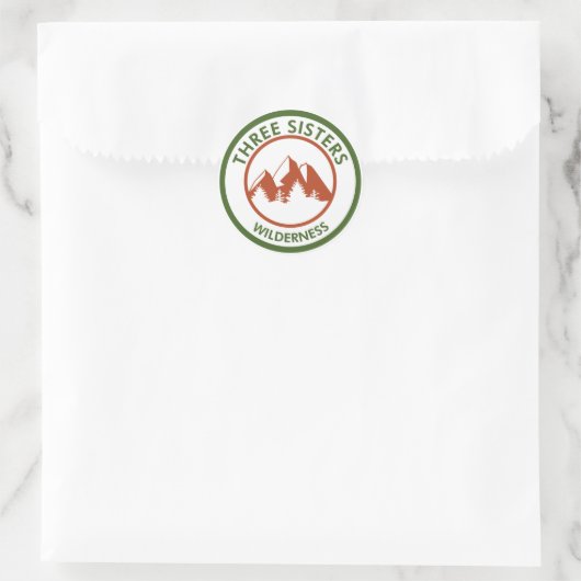 Drie zussen Wilderness Ronde Sticker (Tas)